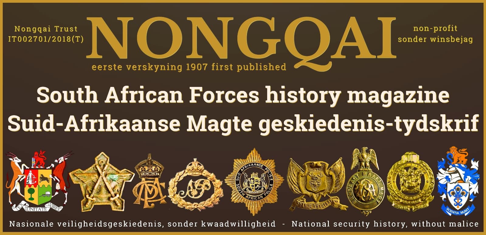 Nongqai Magazine: From Natal Police to South African Police and South African Forces (1907 – 1961): Revived and Still Going Strong