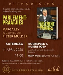 BOEK BEKENDSTELLING: 'Parlement-Praatjies', Dr. Pieter Mulder