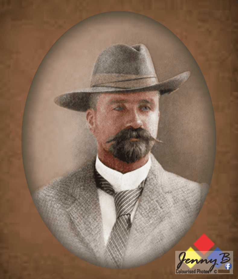 A person with a mustache wearing a hat and suit
AI-generated content may be incorrect.